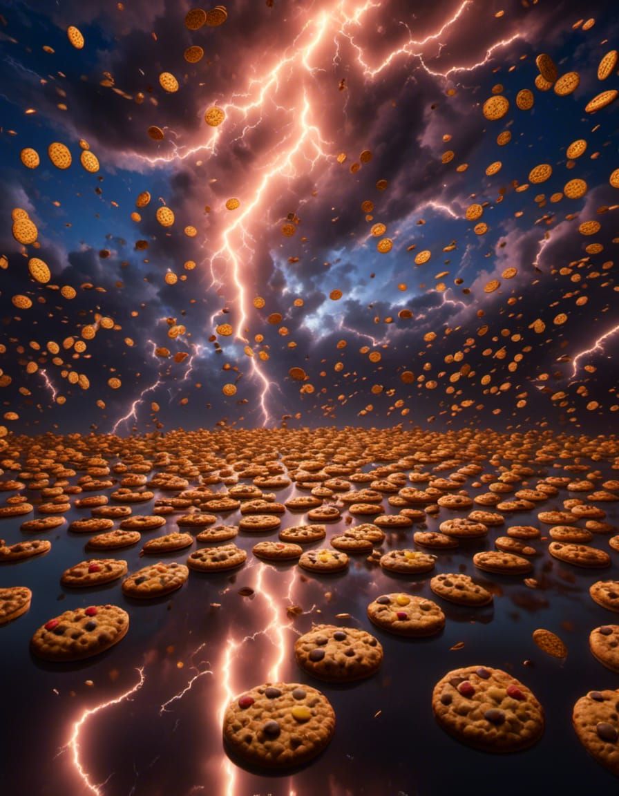 Cookies in Lightning Storm: Digital Matte Painting