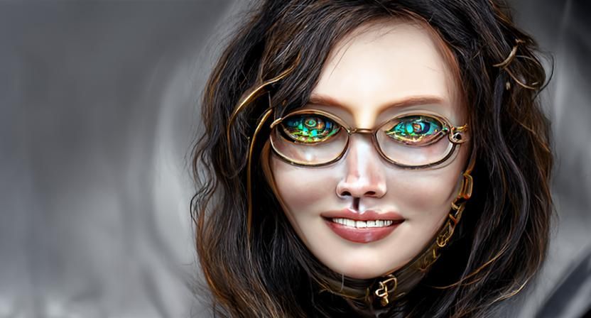 Steampunk Clockwork Librarian Portrait in 8K