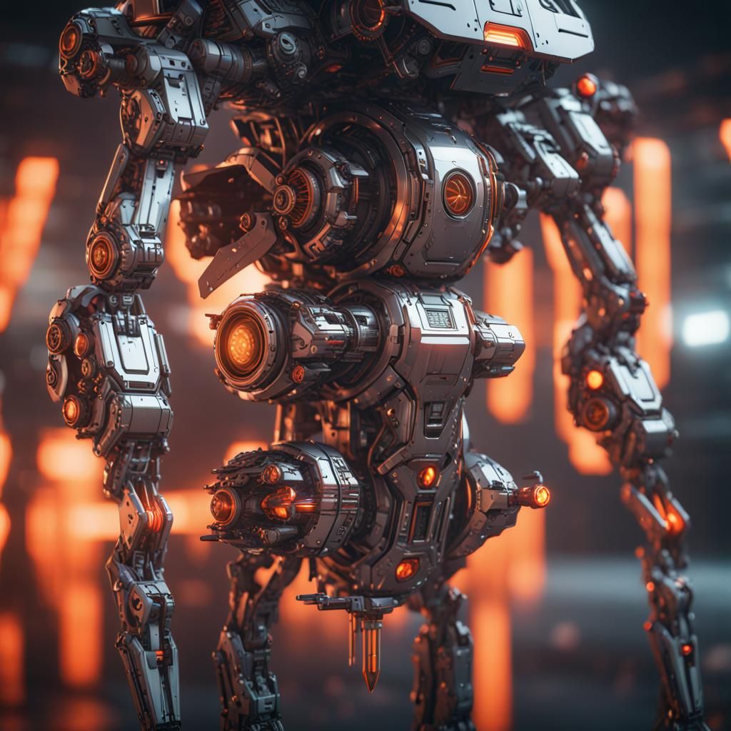 Futuristic Sci-Fi Carrot with Intricate Mechanical Details