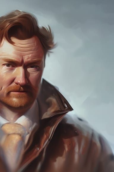 Conan O'Brien Angrily Hunting, Hyperdetailed Portrait