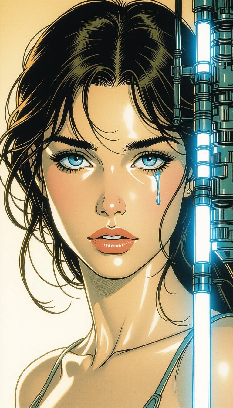 Druuna Portrait with Machinery Light and Defiance