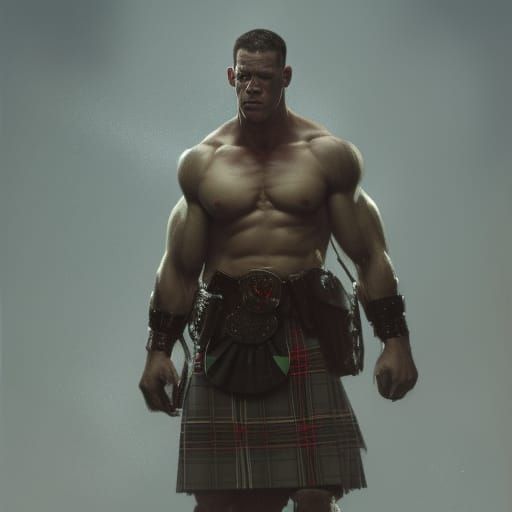 John Cena wears a kilt