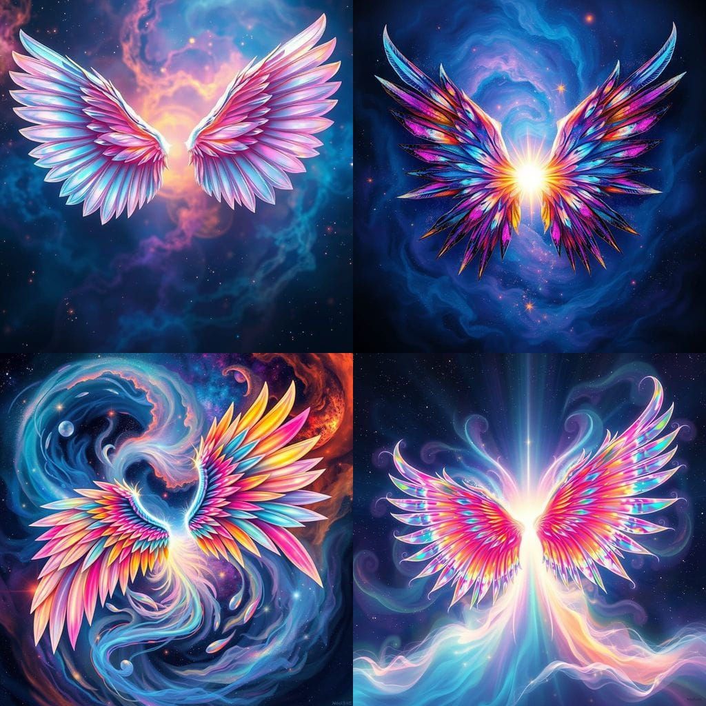 Cosmic Astral Wings in Holographic Mixed Media