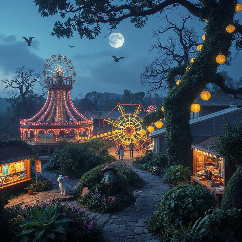 Nature Reclaims Abandoned Amusement Park in Magical Glow