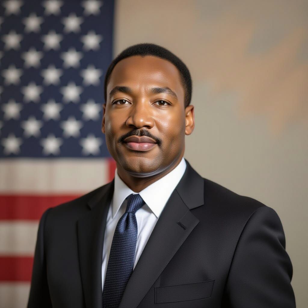 Martin Luther King Portrait in Albert Watson Style