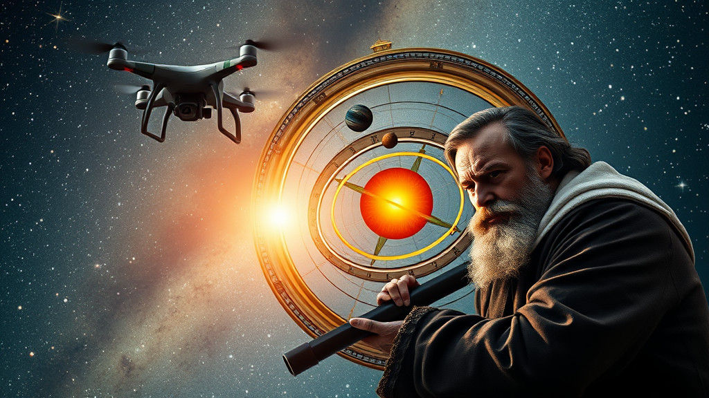 Photorealistic Armillary Sphere with Planets in Motion and S...