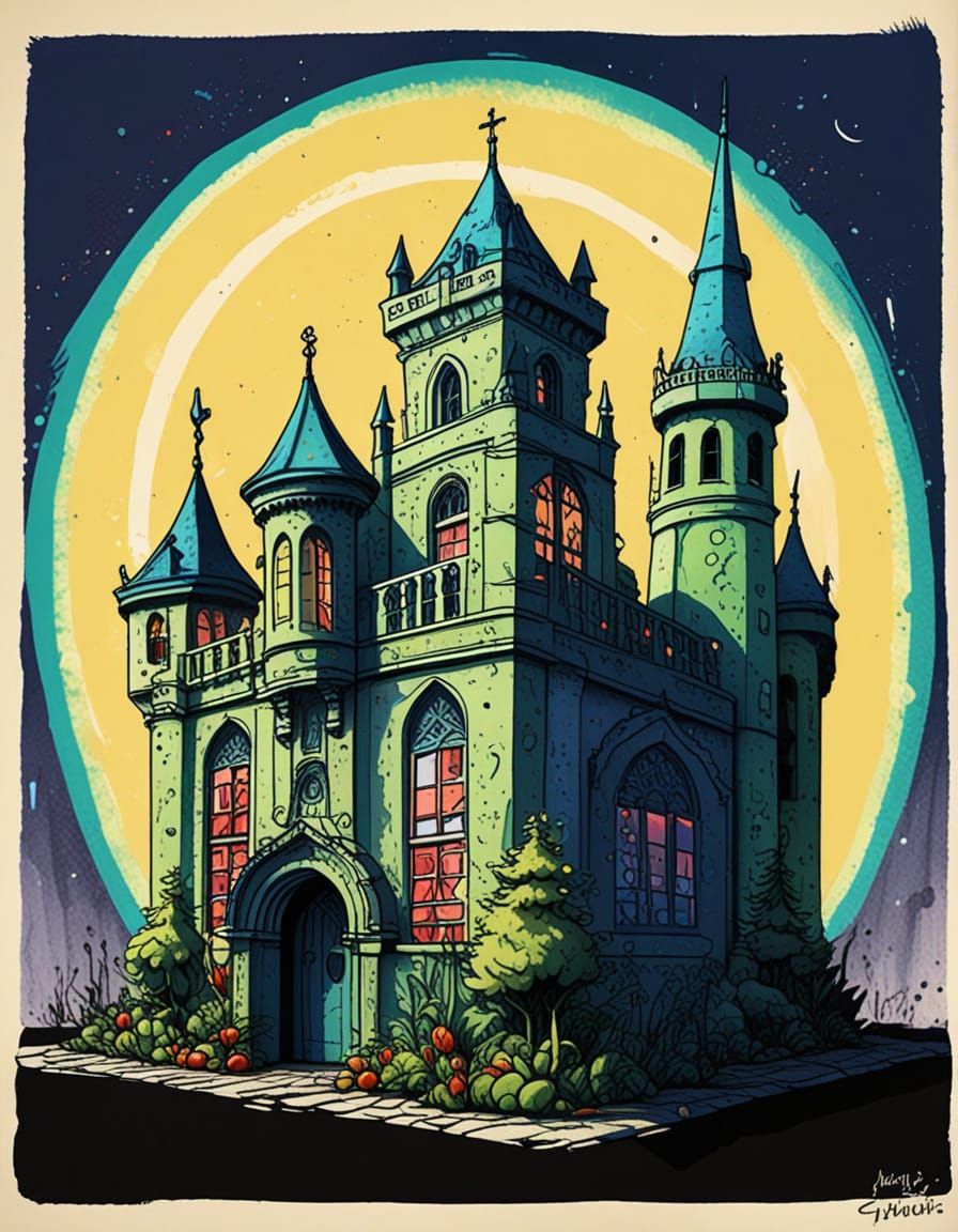 Vibrant Copper Monster in Whimsical 3D Doodle Style