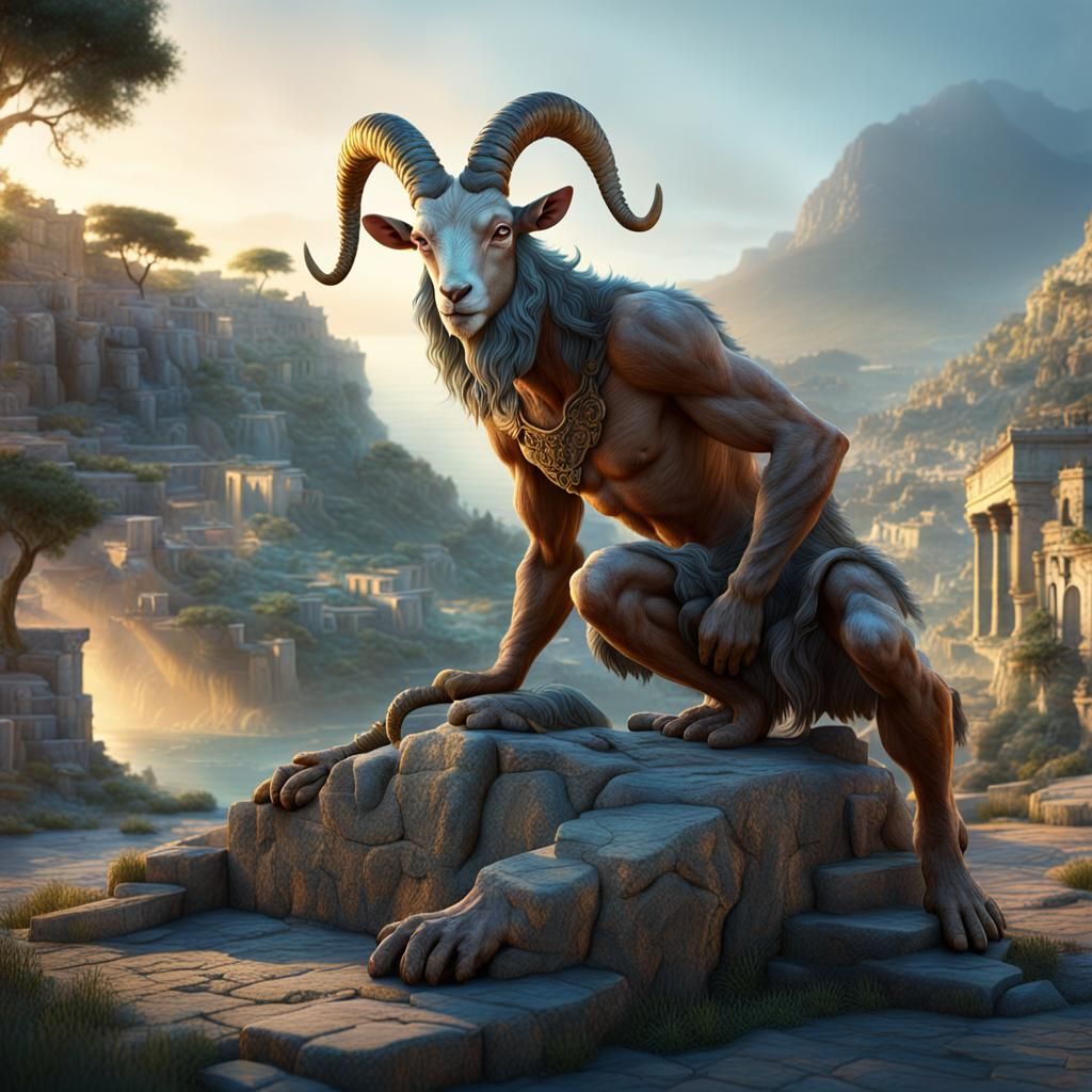 Faun Awakens in Heraklion: A Detailed Matte Painting