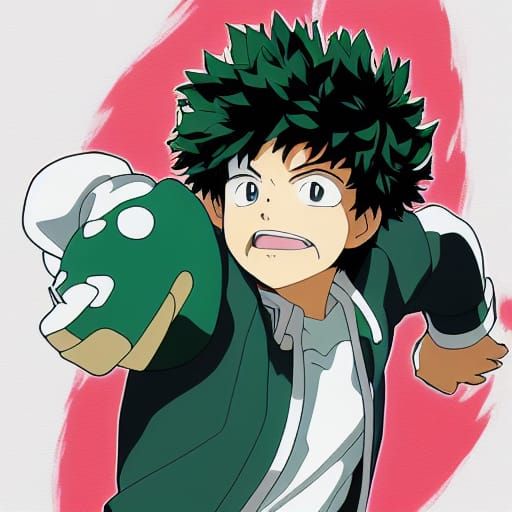 Izuku Midoriya in Studio Ghibli Style