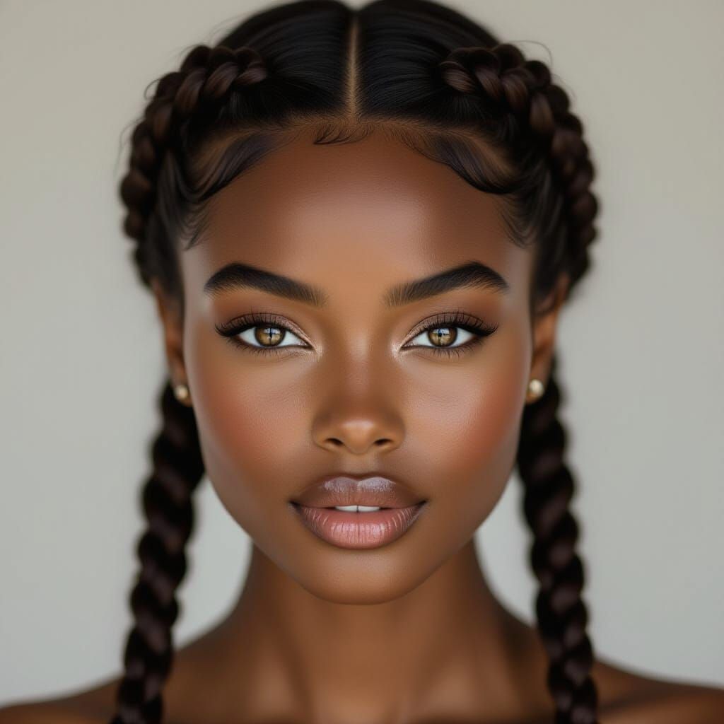 Elegant Portrait of a Person with Intricate Braids