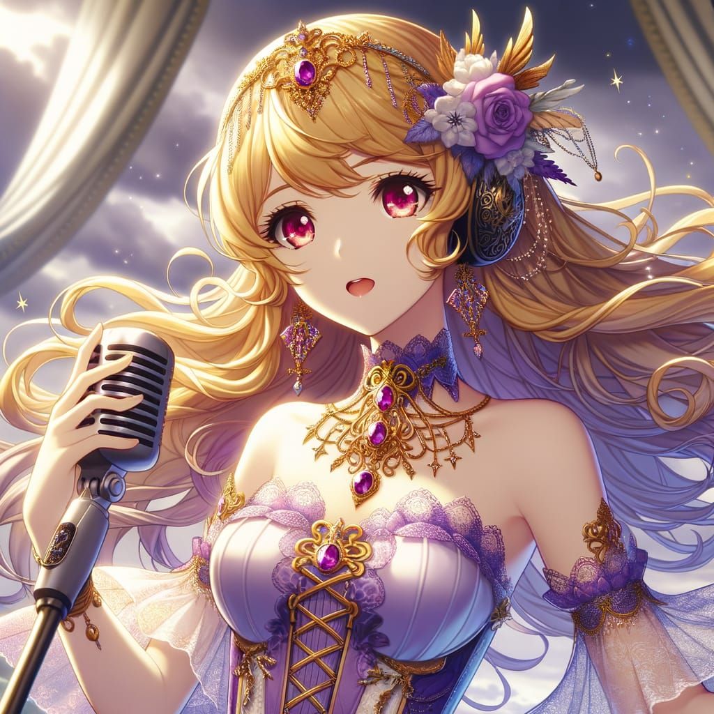 Ethereal Anime Idol Shines on Stage