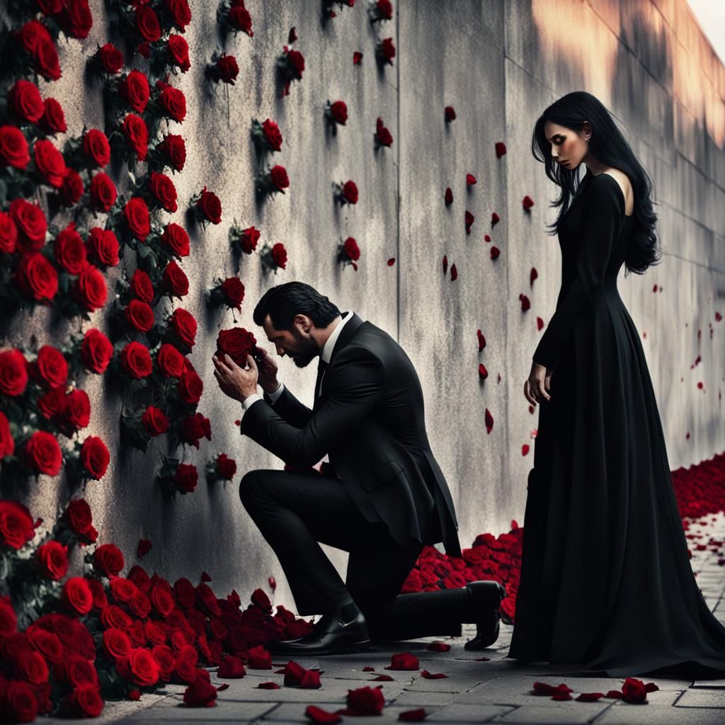 Dramatic Portrait of Love and Loss