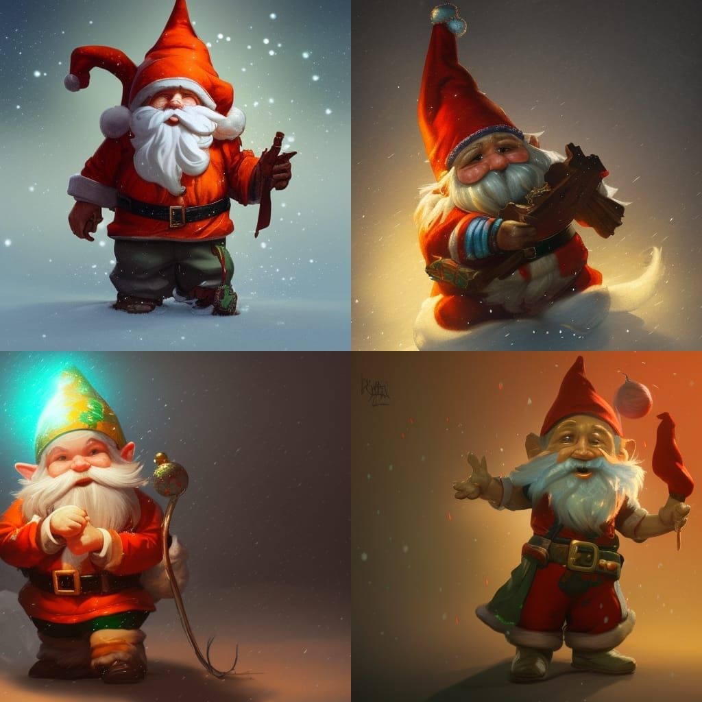 Hyperdetailed Christmas Gnome Concept Art