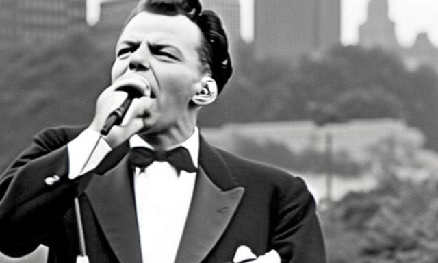 Frank Sinatra live concert in Central Park circa 1943