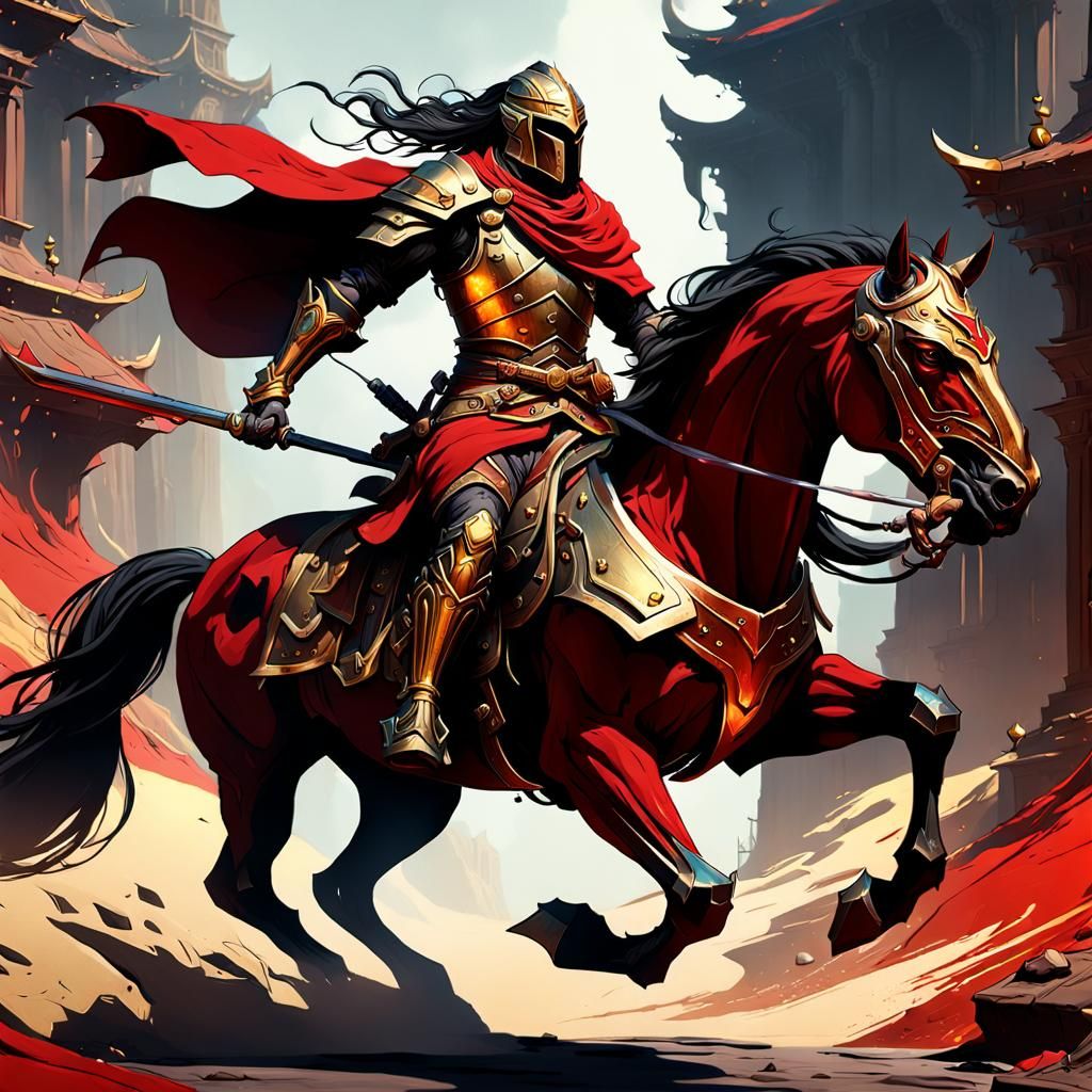 Majestic Steed in Dark Fantasy Style