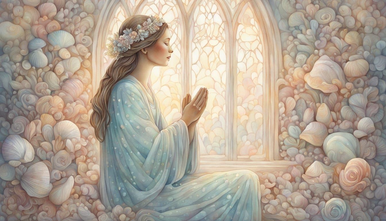 Seashell Art Chapel: A Whimsical Illustration