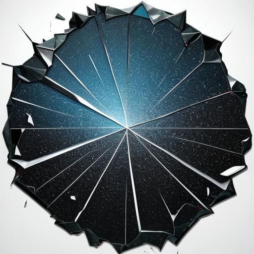 Hyperrealistic Shattered Glass in Sharp Focus
