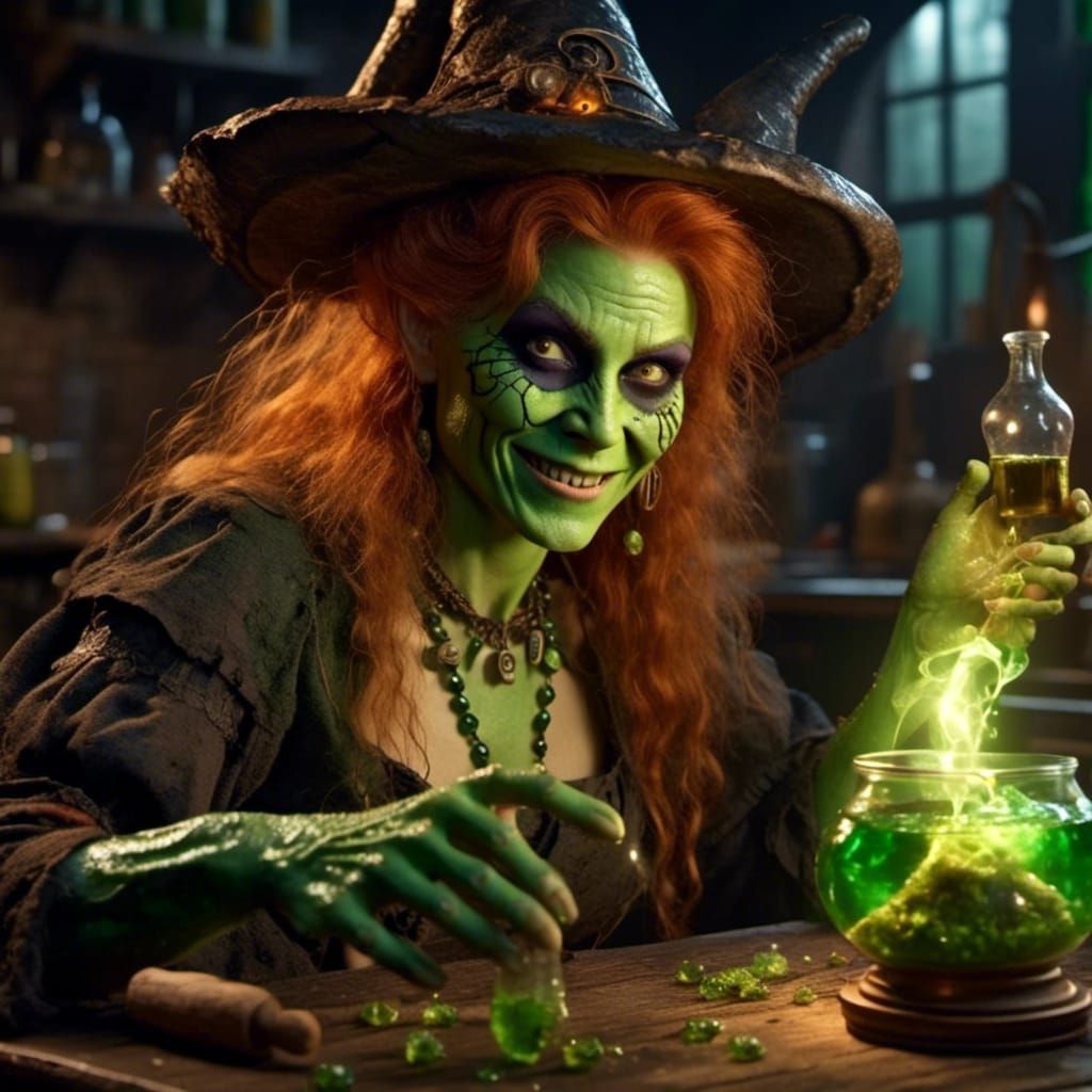 Irish Voodoo Witch Brews Poisonous Potion