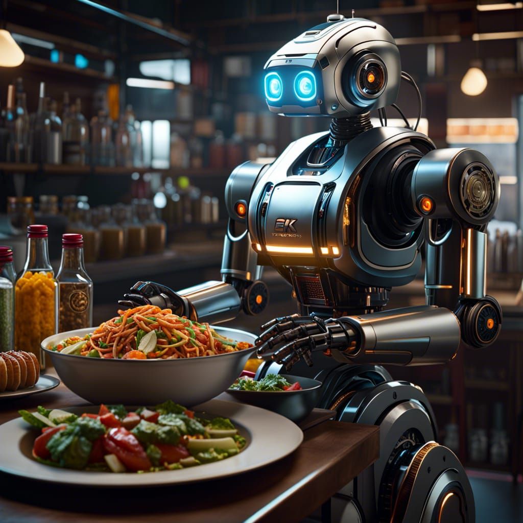 Futuristic Robot Chef Concept Art
