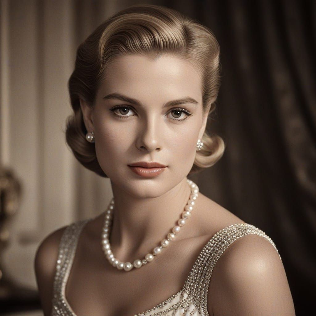 Elegant Portrait in Classic Hollywood Style