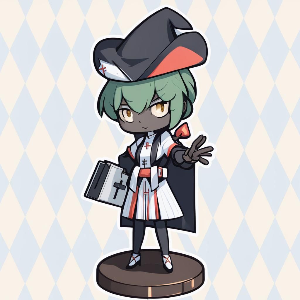 Modern Nun Character in Contemporary Style