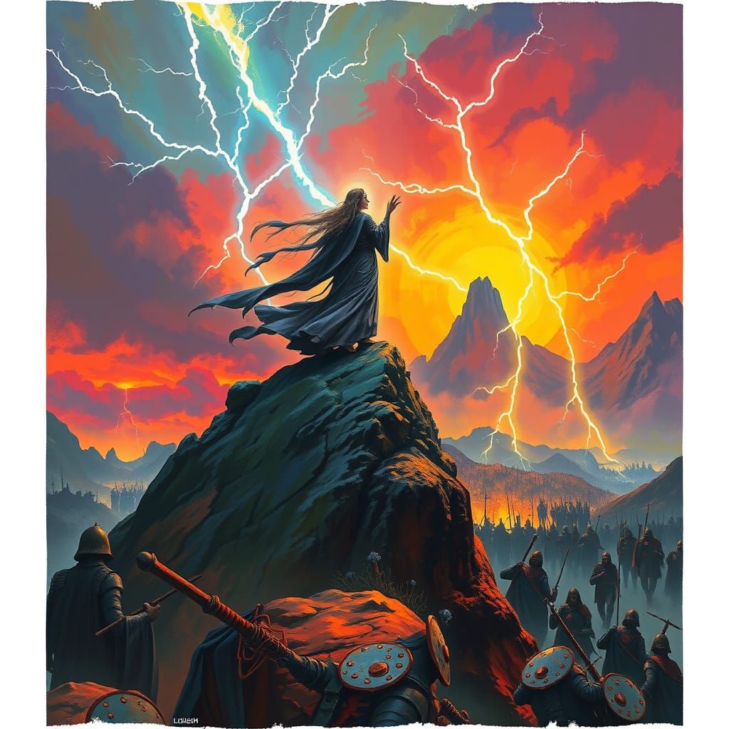 Mystical Warrior Unleashes Stormy Fury Upon the Enemy
