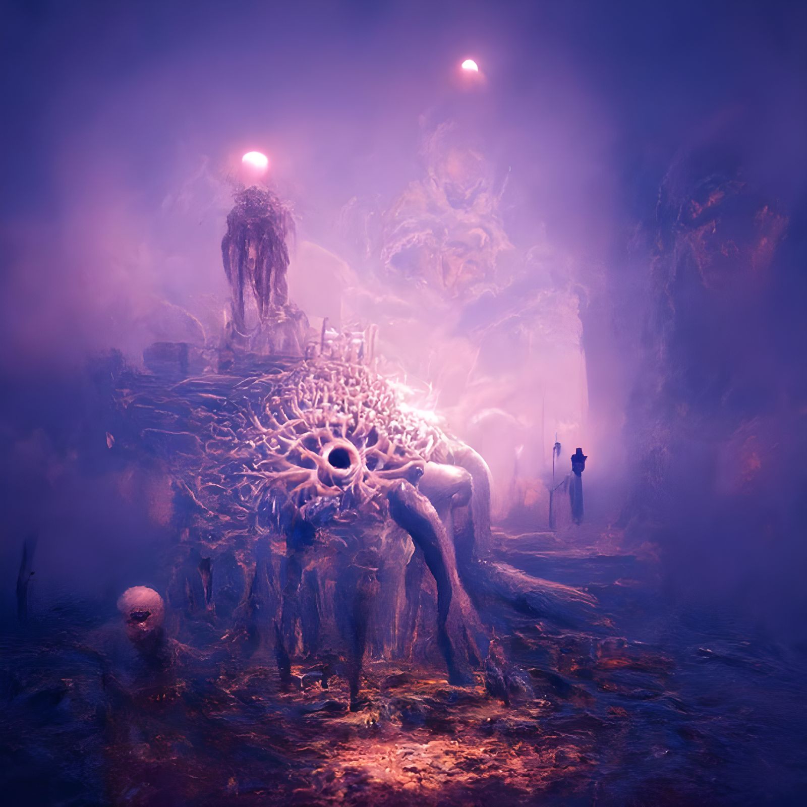 Lovecraftian Biomechanic Landscape with Mind Control Visions