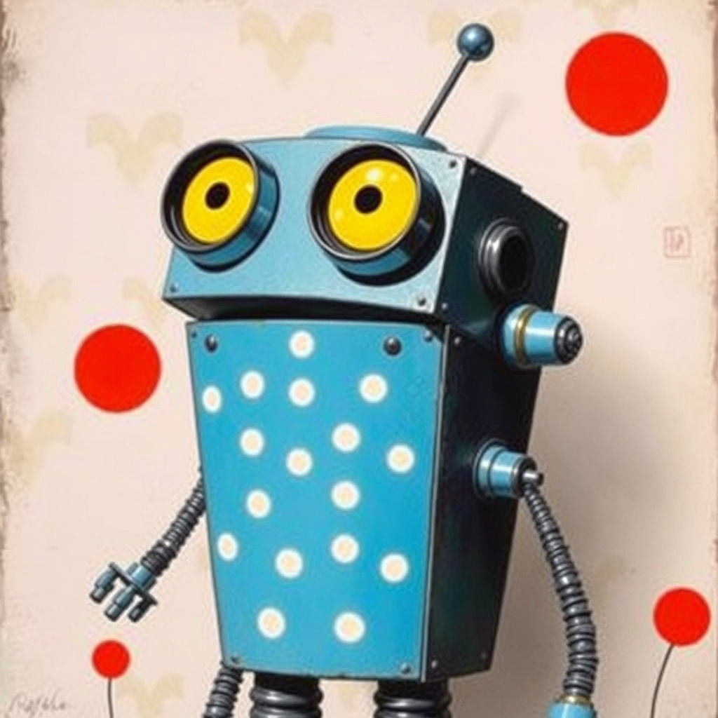 Surreal Robot Art Inspired by Pop and Dark Art