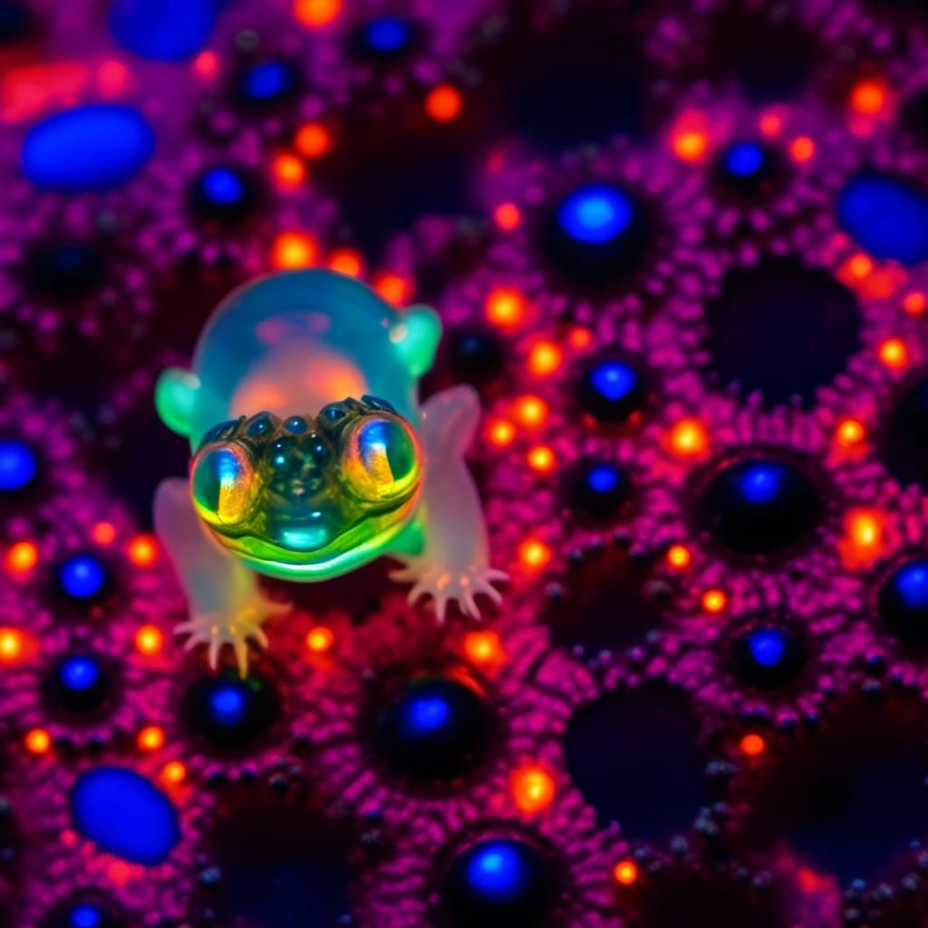 Glowing Crystal Dragon Hatchling Microportrait