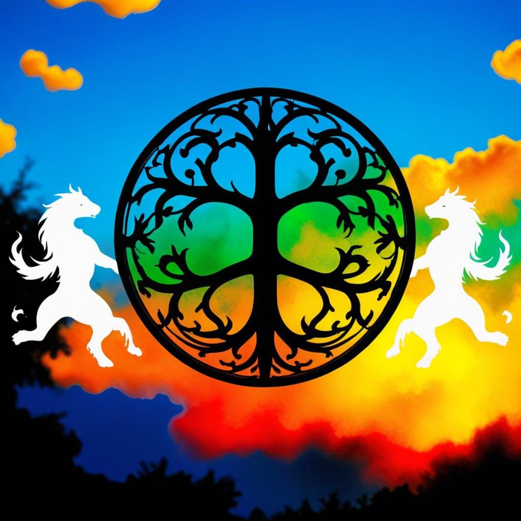 Majestic Heraldic Emblem Unfurls in Brilliant Color