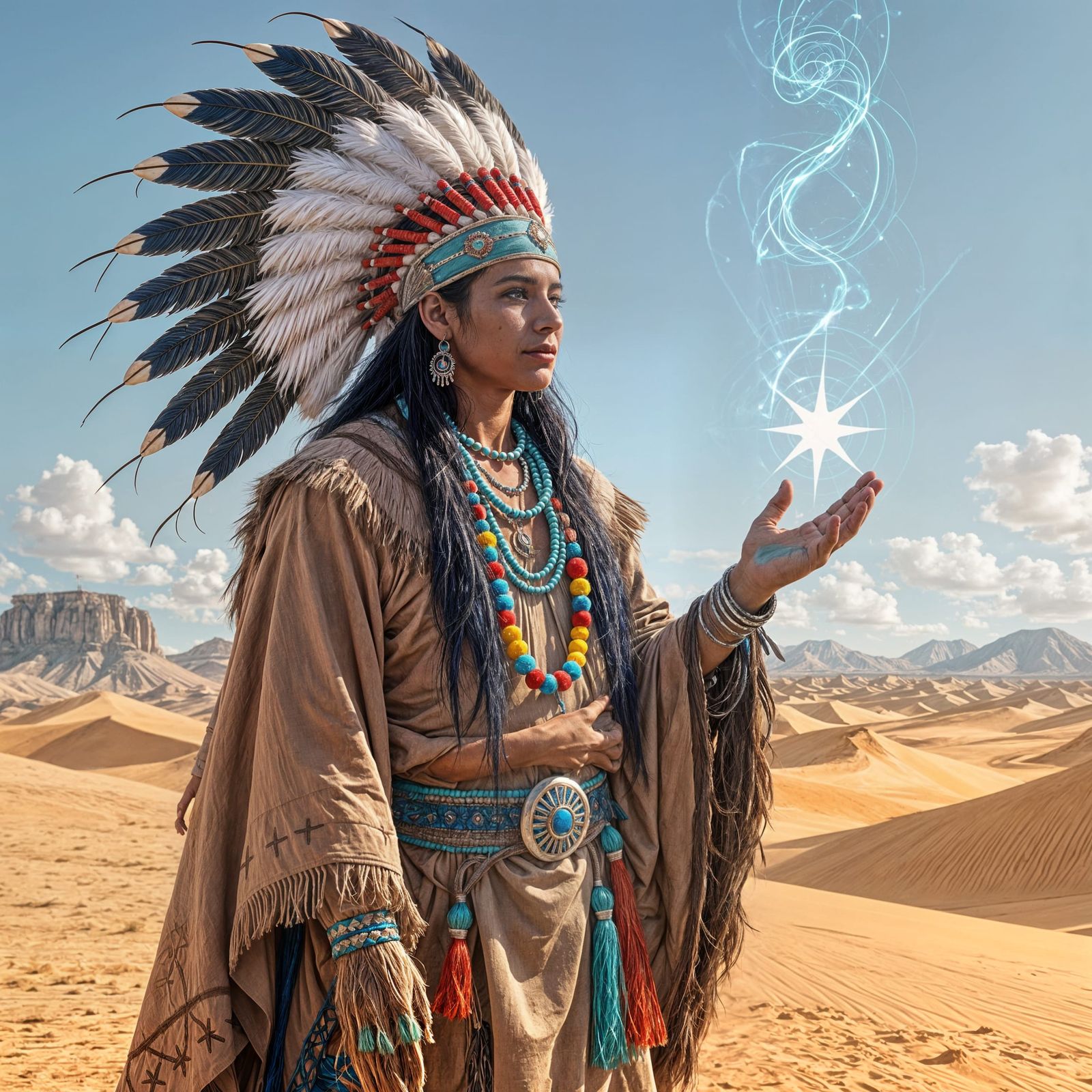 Bruja indígena del desierto.