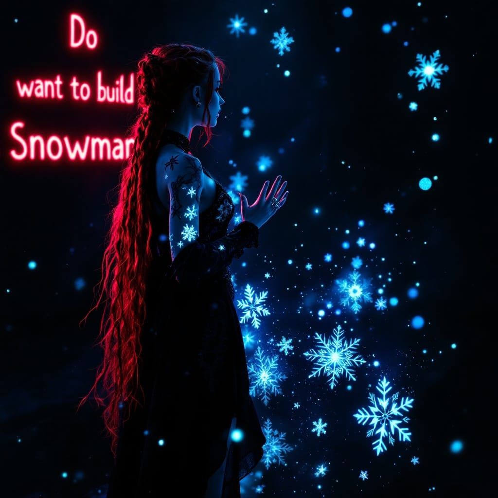 Gothic Anna in Ethereal Snowflake Regalia