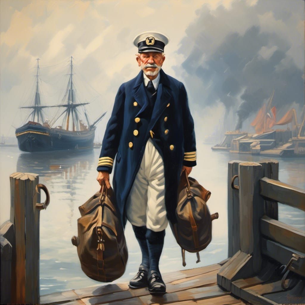 Vintage Sailor on Misty Dock