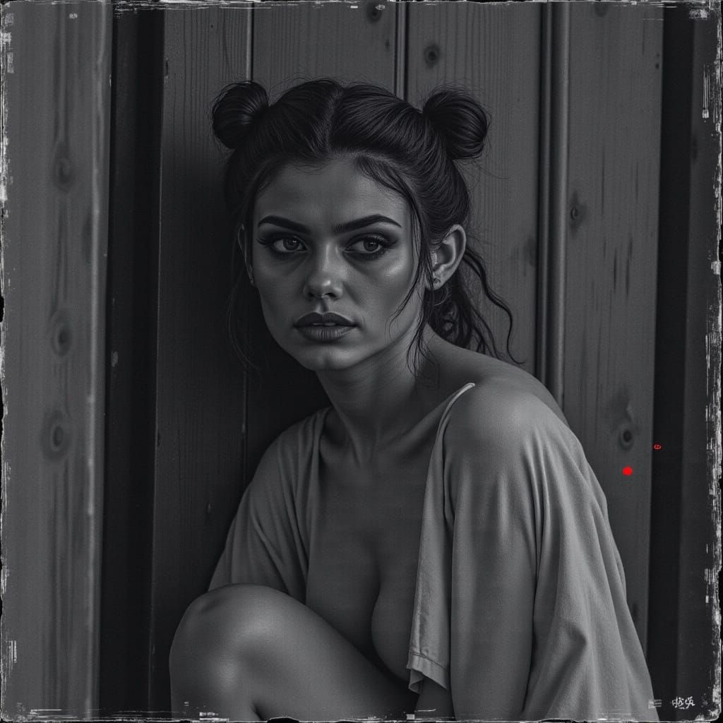 Confidential Pinup Model in Refined Art Deco Style