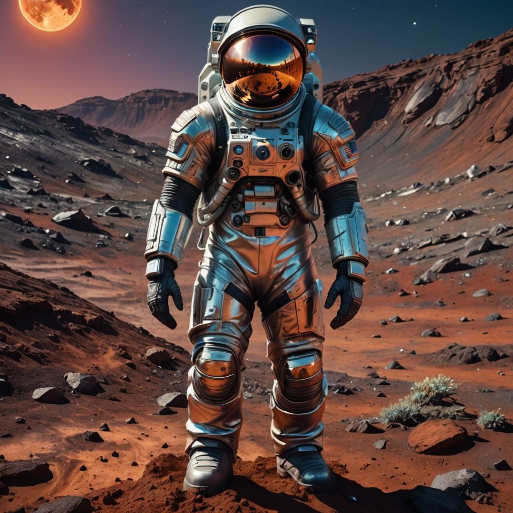 Astronaut on Alien Planet in Unreal Engine Style
