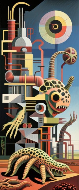 Constructivist Monsters in Industrial Assemblage Style