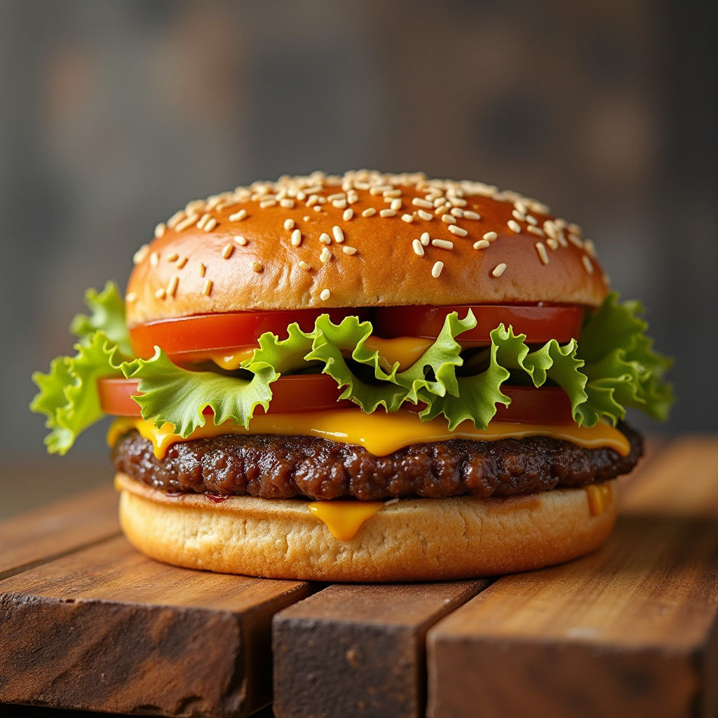 McDonald's Hamburger Close-Up