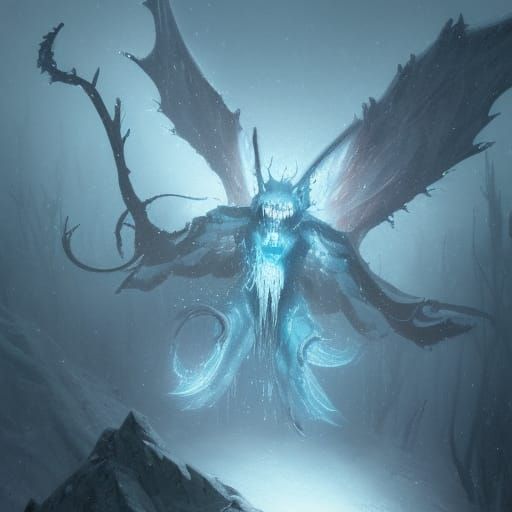 Krampus Ice Demon in Winter Wonderland