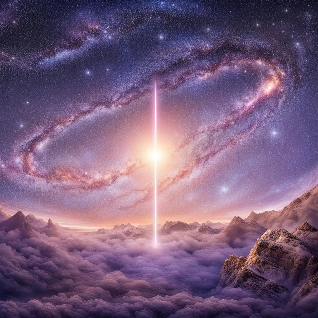 Cosmic Celestial Scene with Planets and Moons