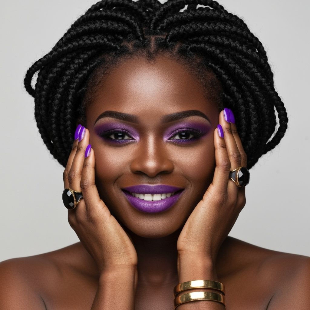 Striking Portrait of a Woman with Braids