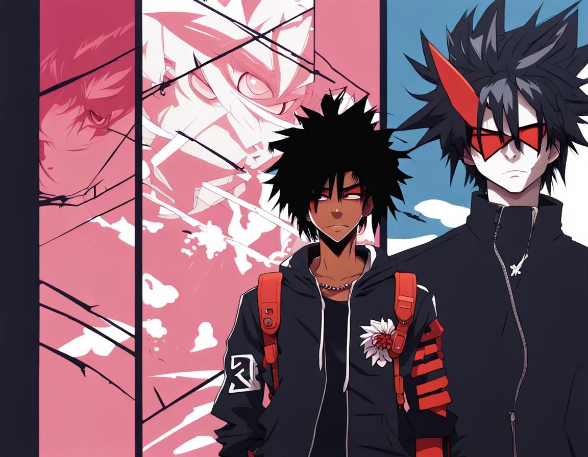 Anime-Style Portrait in Manga Key Visual Style