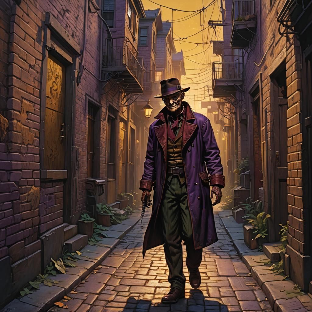 Freddy Krueger in Dream Alleyway: Dark Fantasy Art