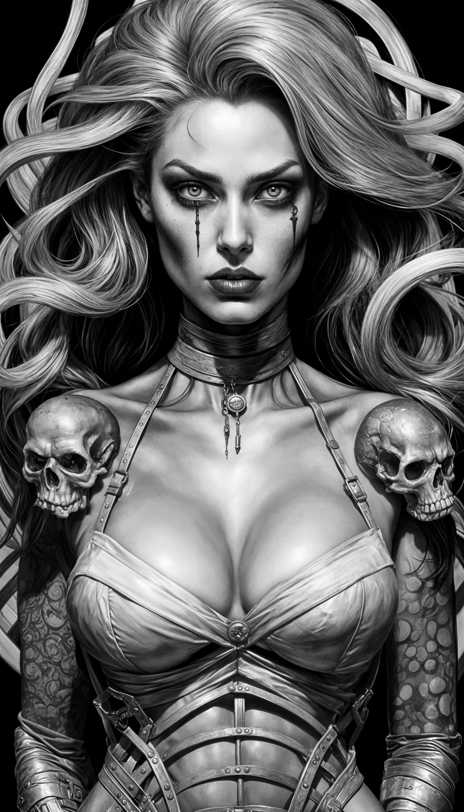 Sinister Babe with Poison Skin, Fantasy Art