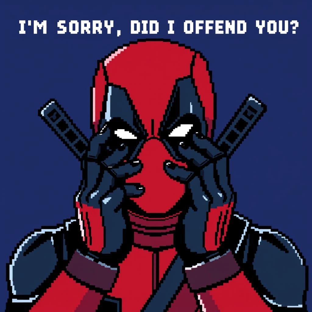 Deadpool Mocks in 8-Bit Art
