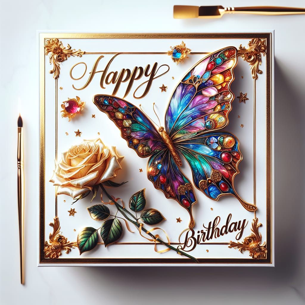 Golden Butterfly Birthday Celebration