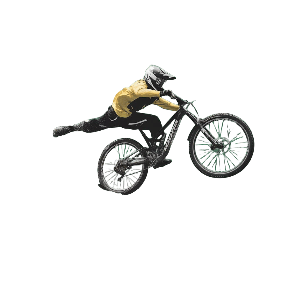 Mountain Biker Stunt Graphic Design: I Do My Own Crashes