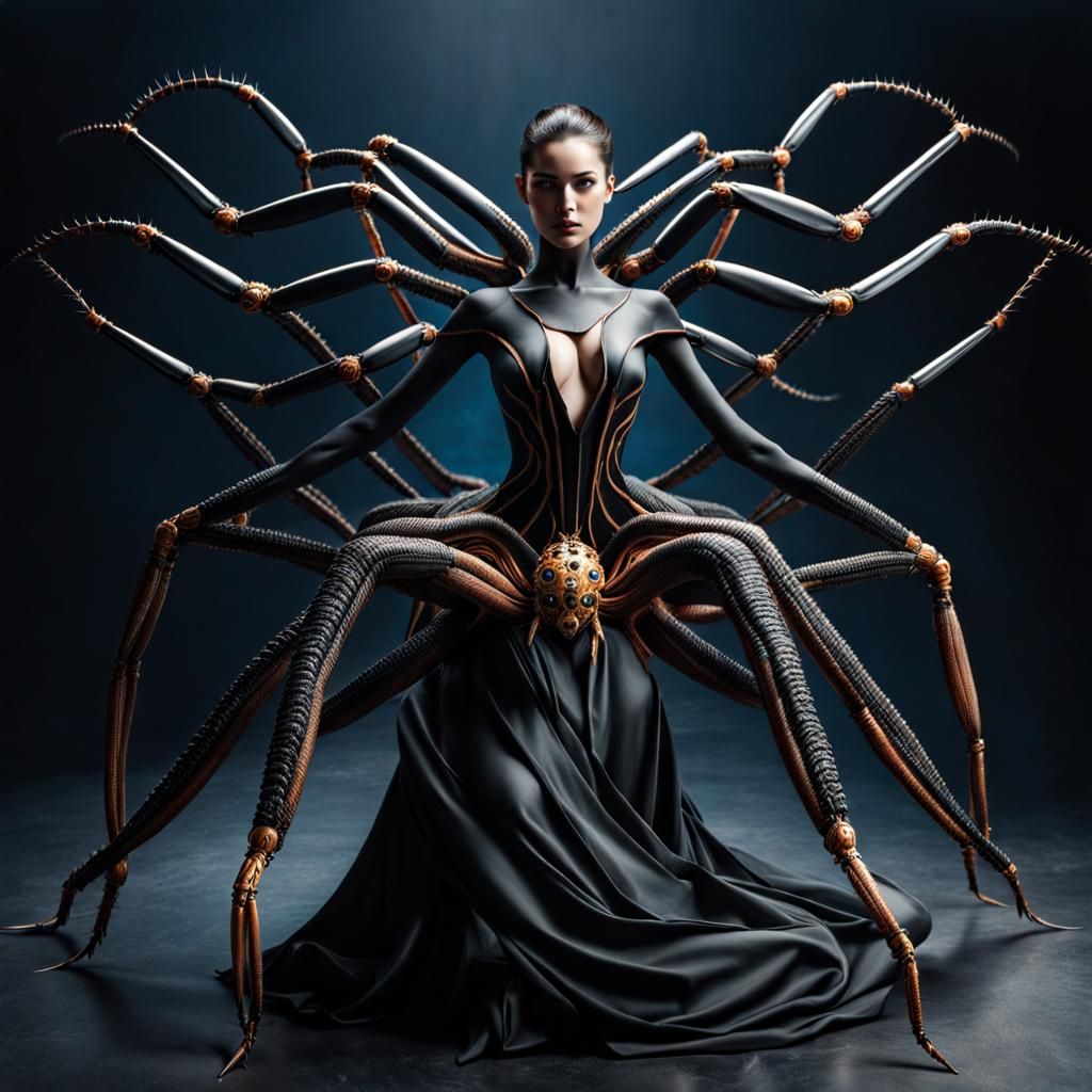 Surreal Arachnid Woman Hybrid Creature