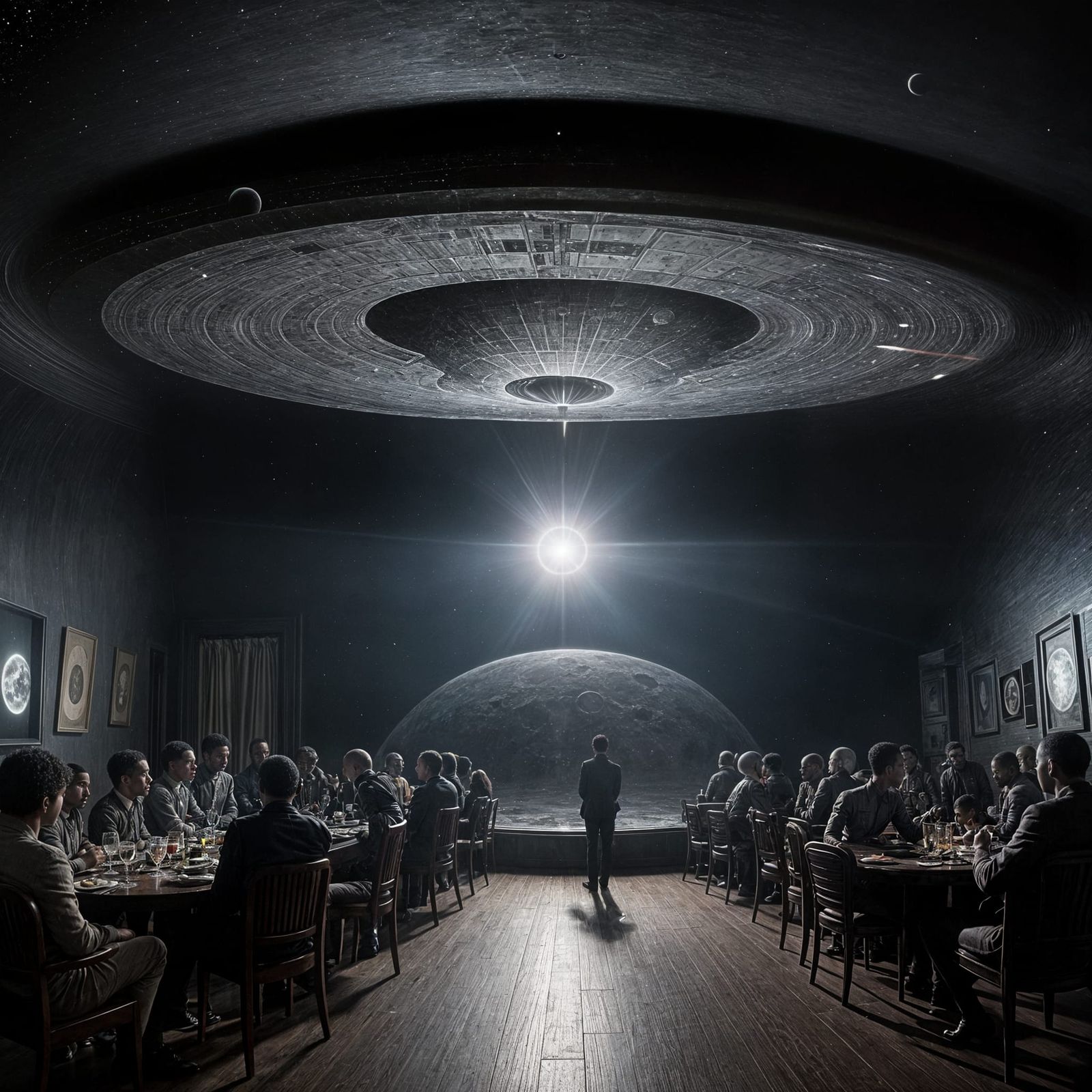 Alien Observers Gaze Upon Lunar Mystery in Cyberpunk-Inspire...