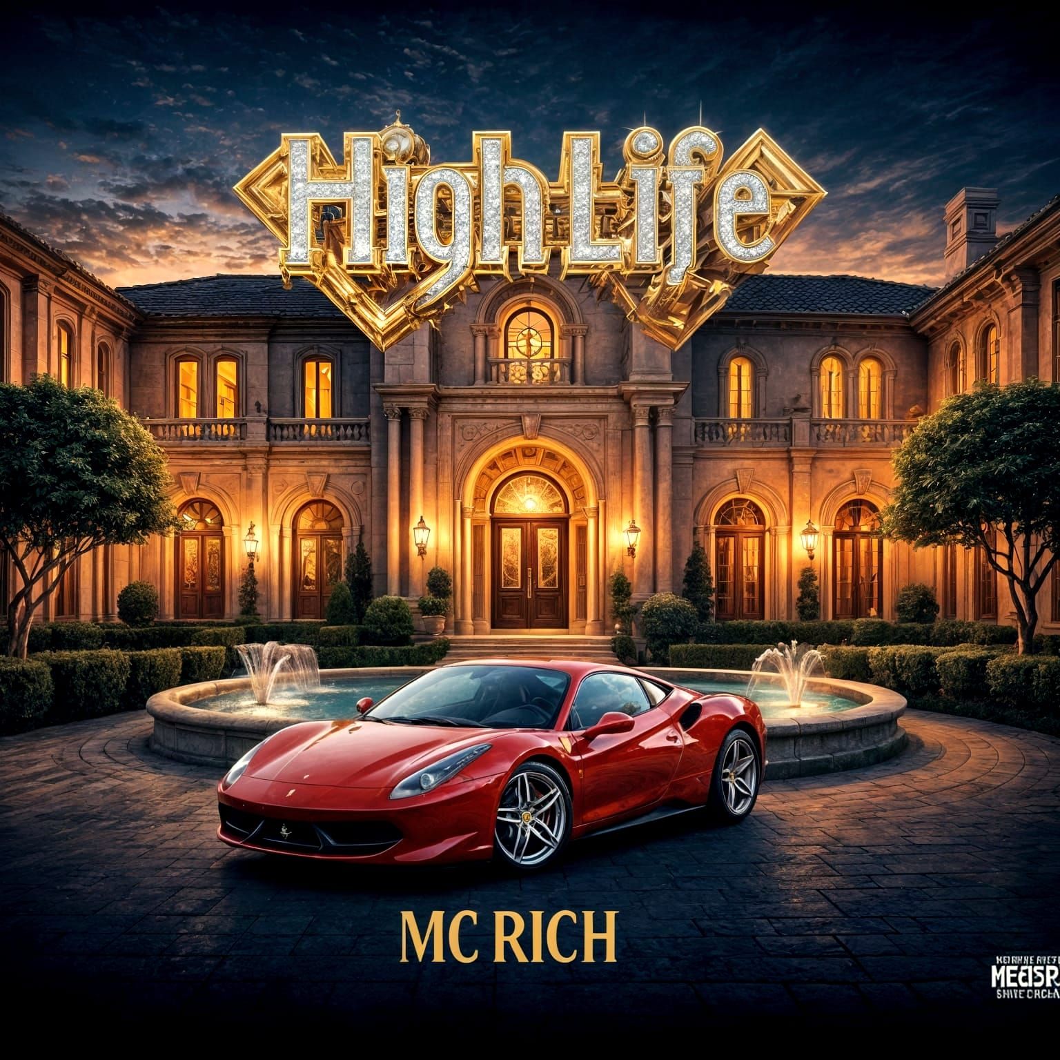 Rap Album Cover: High Life, Luxurious Mansion