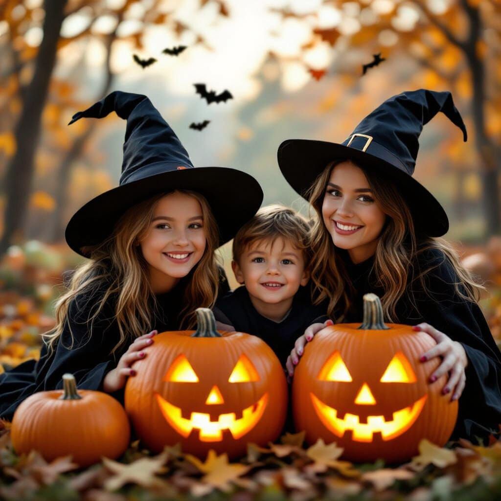 Spooky Halloween Pumpkins Aglow